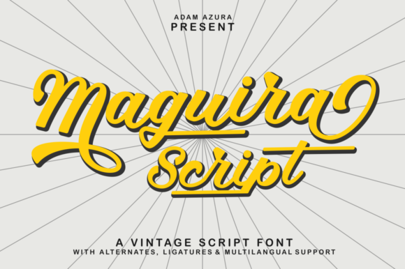 Maguira Script: A Retro Bold Font with Timeless Character